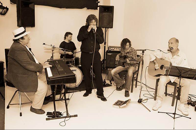 The Regulators, Denny Newman und Max Middleton mit Albert Koch in der Fotowerkstatt KL im Jahr 2011